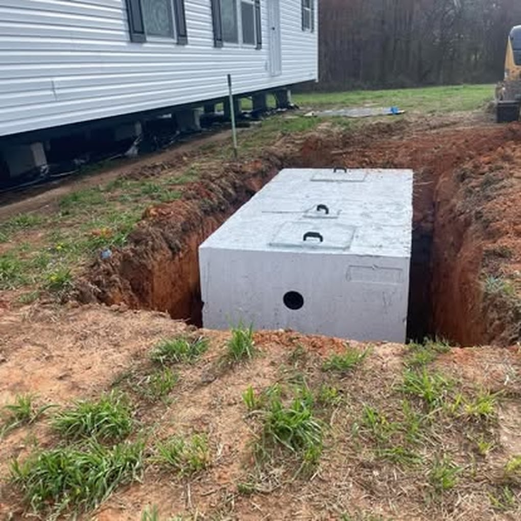 New septic tank installed in Monroe NC